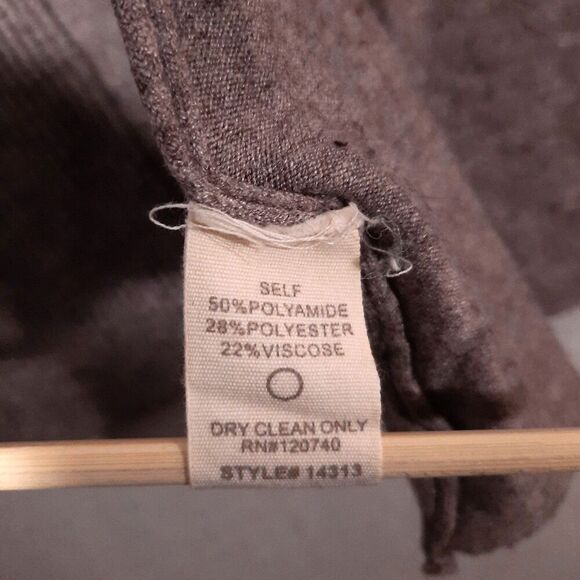 Hem & Thread Open Front Cardigan Sweater Size Large Waterfall Boho Chic Beige - Picture 9 of 11